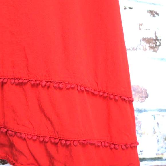 Ann Taylor LOFT Flowing V-Neck Dot Trim Strappy Cami Blouse - Picture 4 of 6